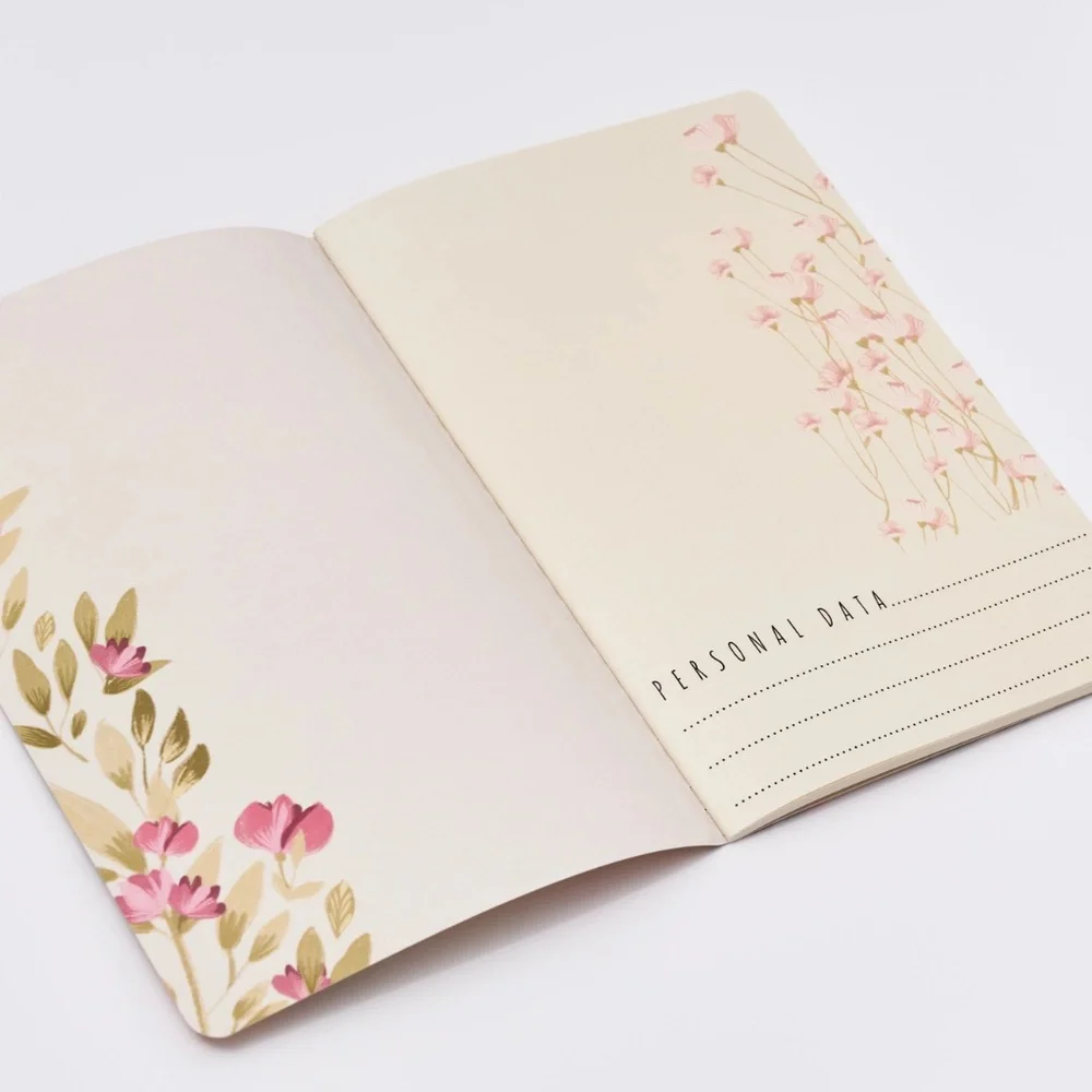 Soft Touch Journal 2 Pack Poppies + Spring Flowers Notebook Set - Unique Gift